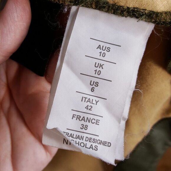 NICHOLAS Jacket Womens Size 6 Green Faux Leather Button Up Shirt ARETHA Shacket - Picture 8 of 12